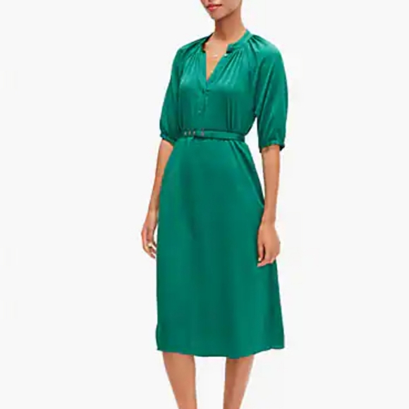 kate spade Dresses & Skirts - KATE SPADE Beryl Green Fluid Jacquard Printed Regular Fit Midi Dress